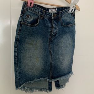 ARITZIA One X Oneteaspoon denim skirt